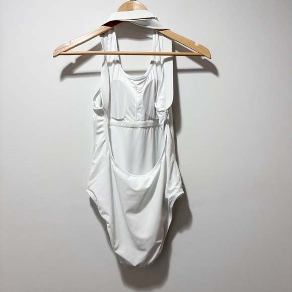 Andie The Tulum One Piece Swimsuit White Large Eco Recycled Nylon Wedding - Picture 6 of 16